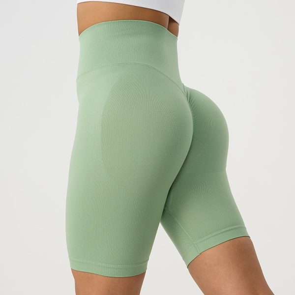 Summer Hip-shaping Belly-contracting Running Five-point Fitness Pants Women's High Waist - Image 3