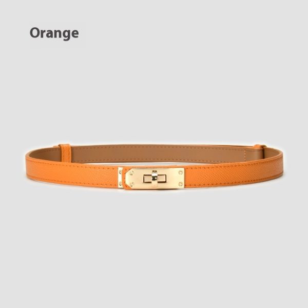 Retro Waist Decorations Women's Leather Thin Belt - Image 8