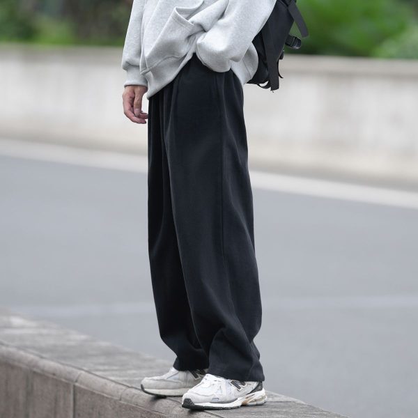 Casual Retro All-match Loose Drooping Straight-leg Trousers - Image 3