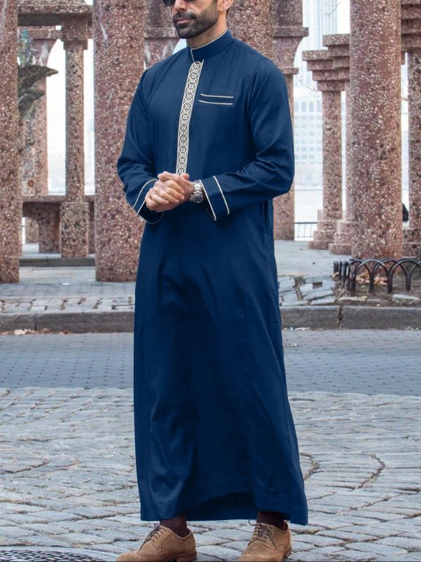 Muslim Middle East Long Sleeve Embroidered Casual Ethnic Robe - Image 5