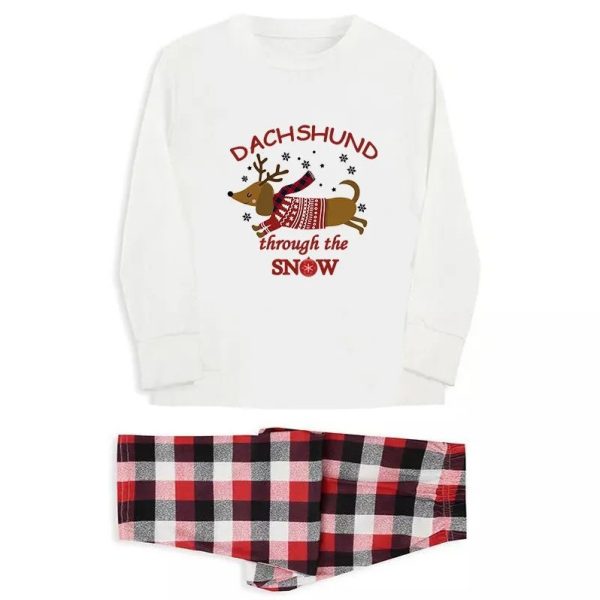 Parent-child Elk Pattern Plaid Pants Christmas Suit Long Sleeve - Image 2