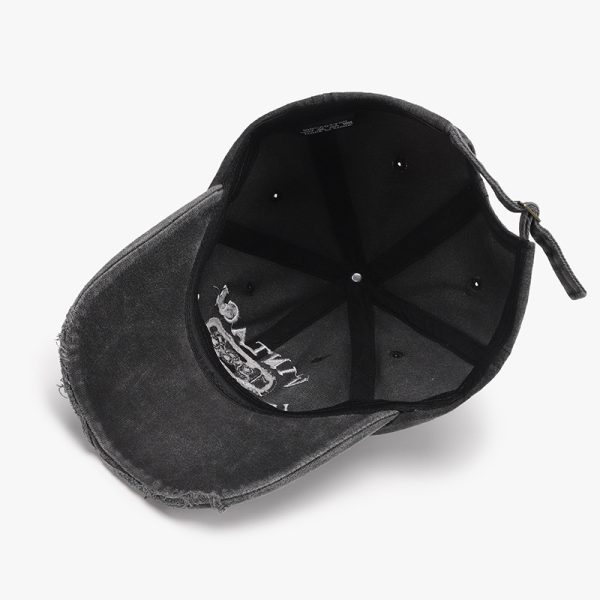 Letter Embroidery Outdoor Curved Brim Soft Top Neutral Baseball Cap - Image 4