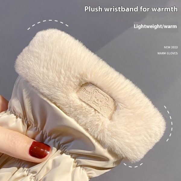 Winter Women's Warm Korean-style Touch Screen Riding Gloves - Image 3