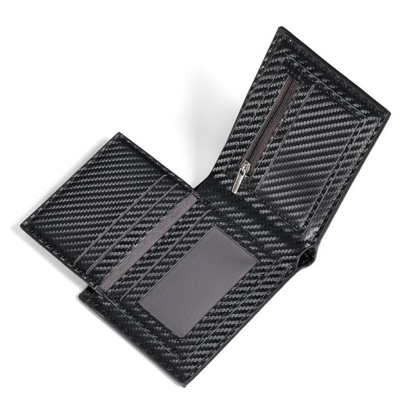 Three-fold Carbon Fiber High-grade Men's Wallet - Image 2