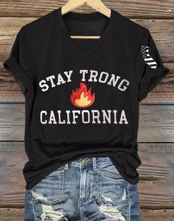 Women's V-neck Polyester T-shirt - Image 6