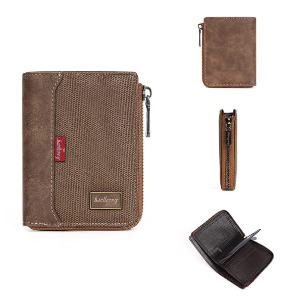 Men's Wallet Short And Simple Zipper Anti-magnetic Coin Purse - Image 5