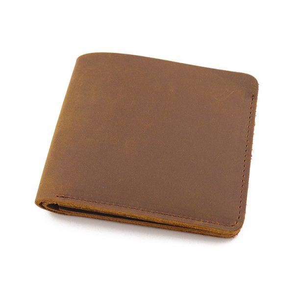 Multiple Card Slots Top Layer Leather Crazy Horse Leather Wallet - Image 5