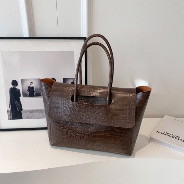 New Stone Pattern Large Capacity Handbag - Image 7