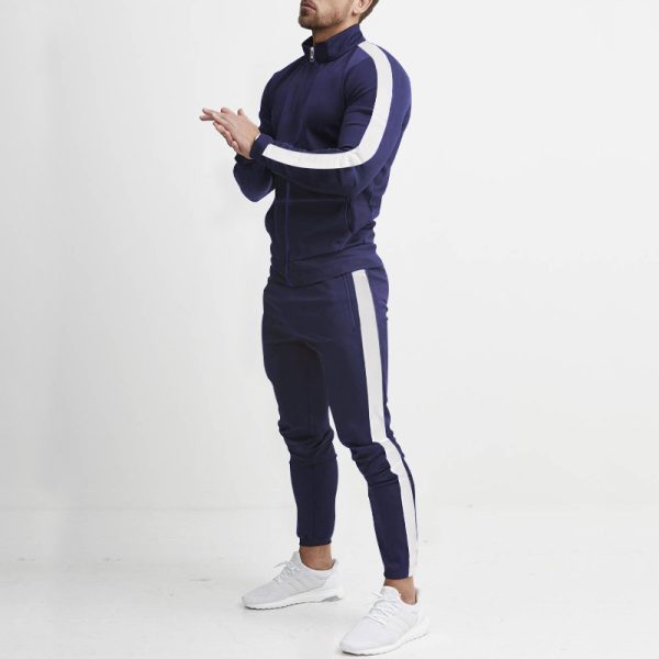 Men's Fashion Personalized Color Matching Hooded Sports Suit - Image 9