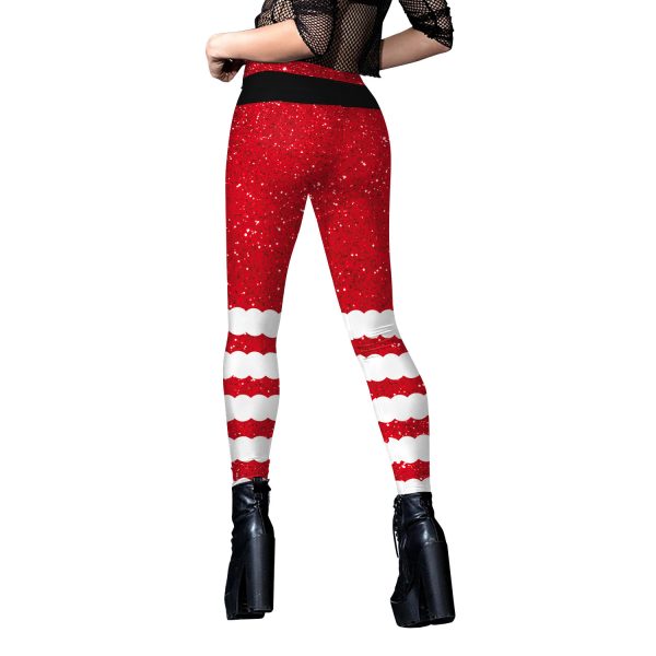 Women's Sweatpants Imitation Sequin Printed Leggings - Image 2