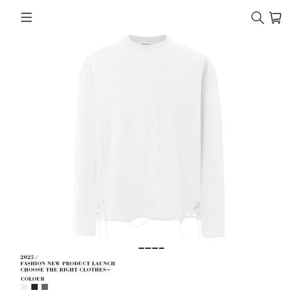 Long Sleeve T-shirt Bottoming Shirt Burrs - Image 2