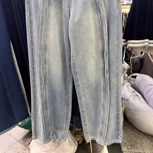 High-end Couple's Fashion Brand All-matching Lazy Stitching Jeans - Image 3
