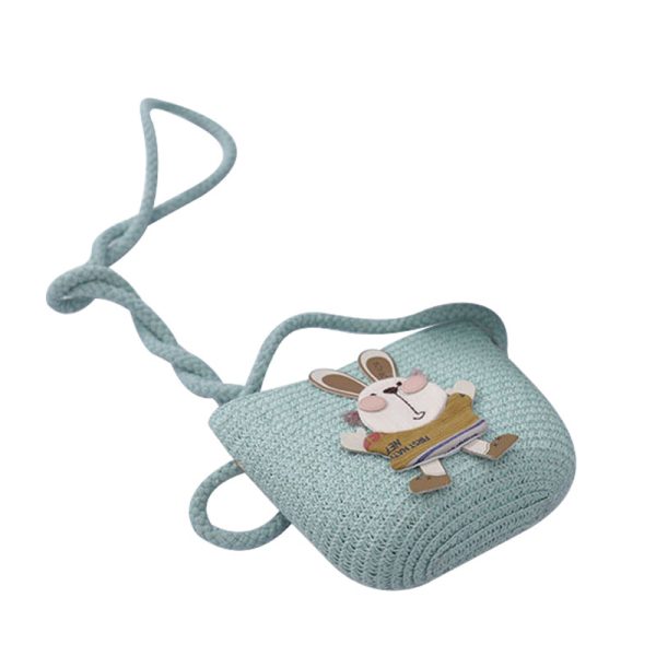 Cute Rabbit Decoration Bag Two-Piece Straw Hat - Image 10
