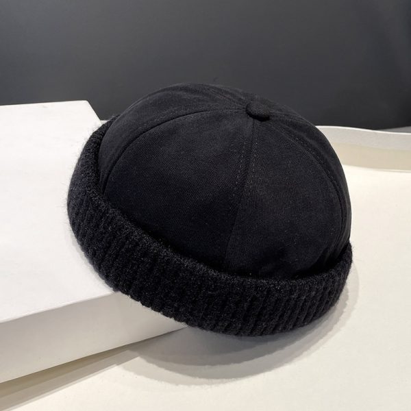 Autumn And Winter Deerskin Velvet Beret Melon Skin Hat - Image 6