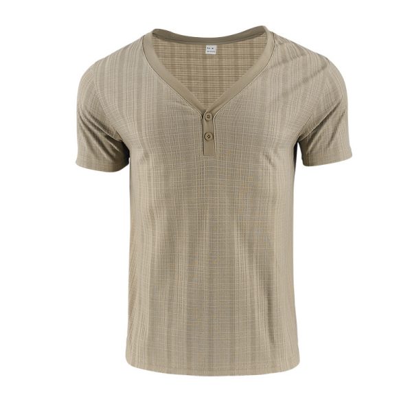 American Summer Men's V-neck Loose Breathable Short Sleeve - Image 9