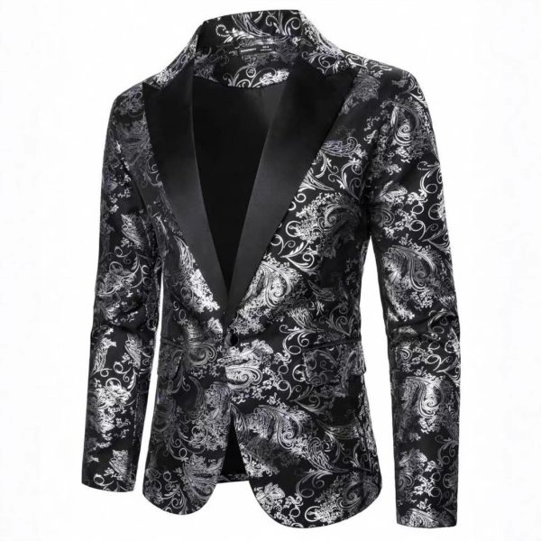 Men's Bronzing Printed Suit Jacket Fashion - Image 7