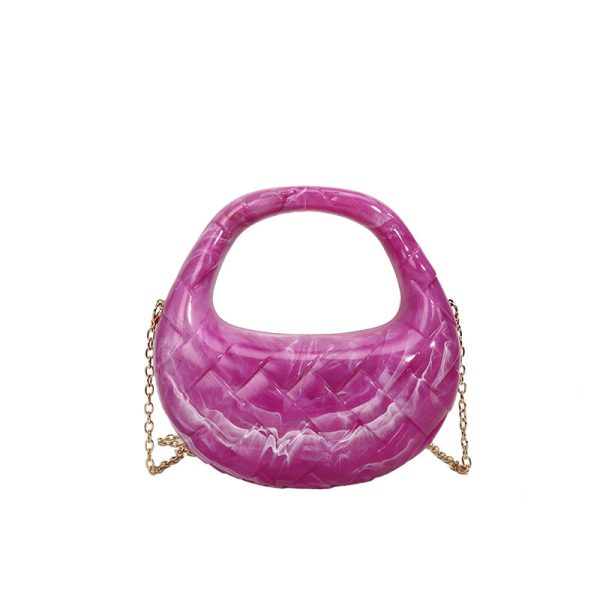 Acrylic Dumpling Bag Women's Fashion Rhombus Dinner Bag - Image 8