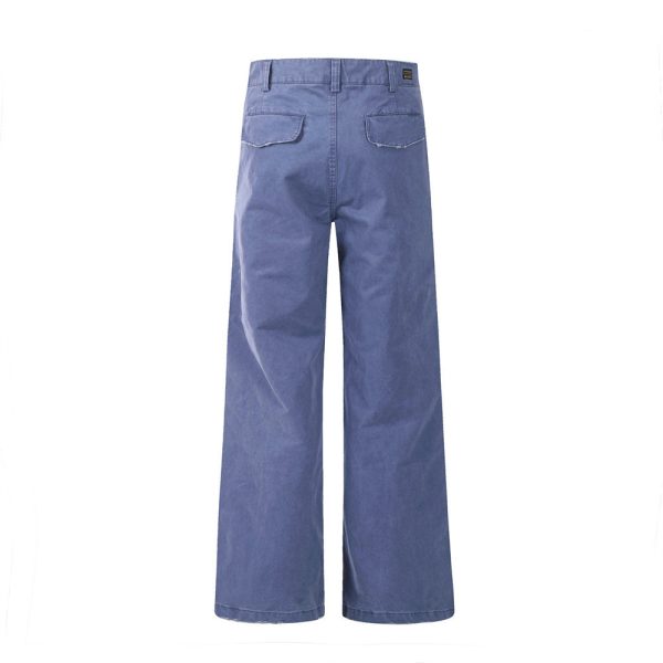 Loose Casual Solid Color Wide Leg Bootcut Pants - Image 2