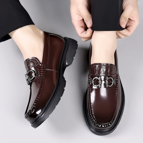 Men's Low-top Platform Retro Casual Shoes - Image 4