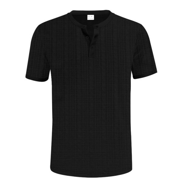 Breathable Casual Henley Shirt Top - Image 6