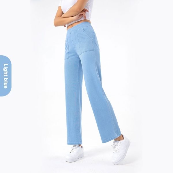 Cargo Jeans Women's Retro High Waist Straight Wide Leg - Image 8