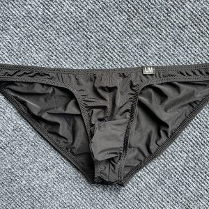 New Upturned Men's Low Waist Ice Silk Briefs