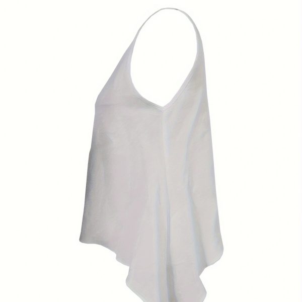 Women's Solid Color Sleeveless Casual Irregular Vest Top - Image 3
