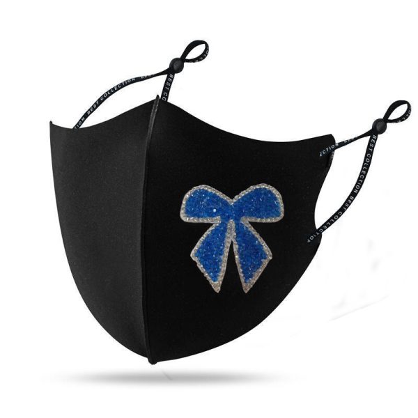 Diamond Mask Shiny Diamond Bow Creative Cloth Mask - Image 4