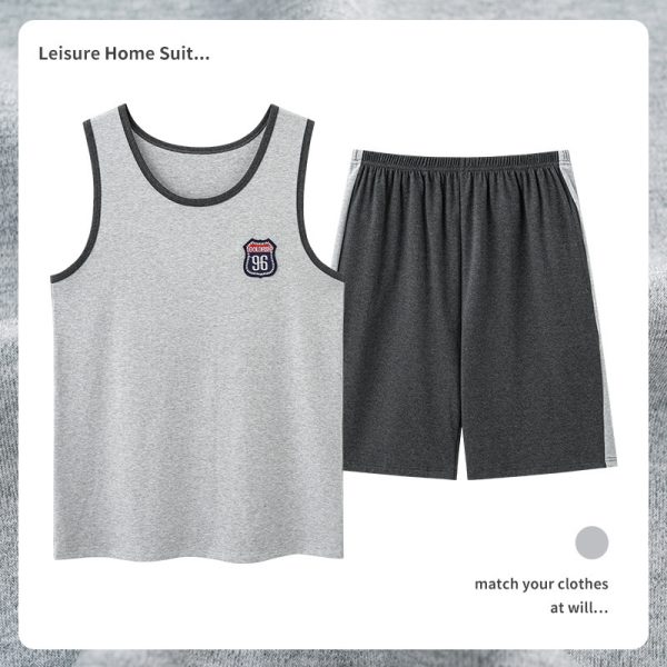 Men's Cotton Pajamas Sweat-absorbent Breathable Casual - Image 8