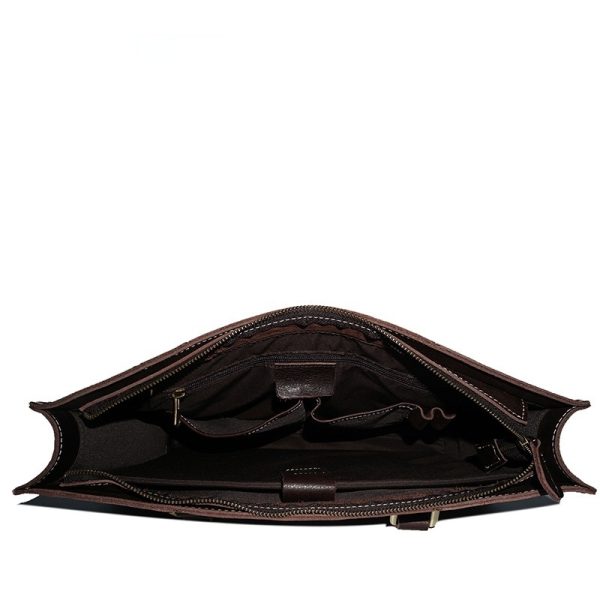First Layer Cowhide Oily Leather Shoulder Messenger Bag - Image 6
