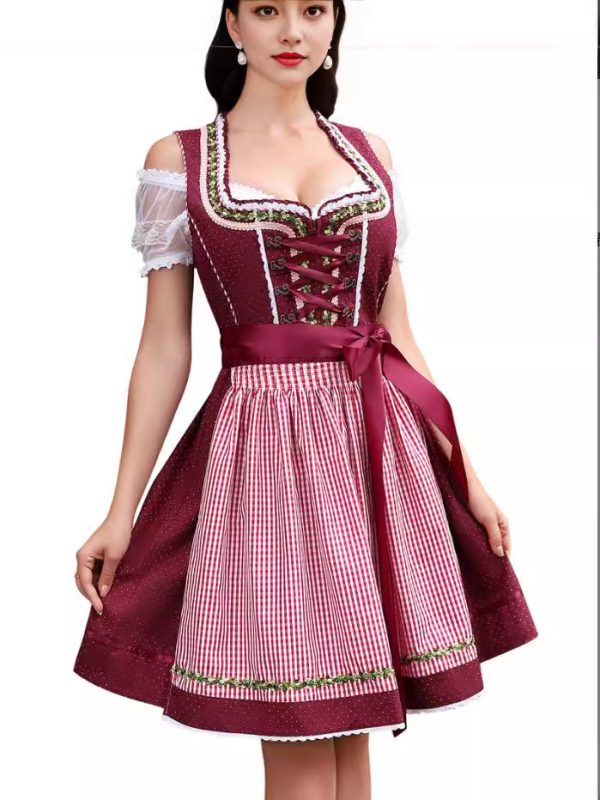 Halloween Maid Uniform Barpool Women's Sexy Mini Dress Dirndl - Image 5