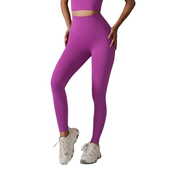 Yoga Pants Seamless Nude Feel High Waist Peach Pants Zero Sense Integrated Sports Yoga Pants Yoga Pants - Image 5