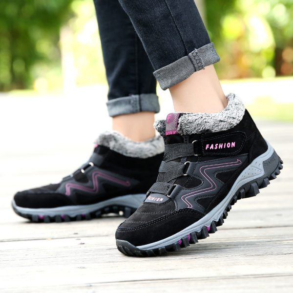 Men's And Women's Outdoor Cotton-padded Mid-top Sports Cotton Shoes - Image 2