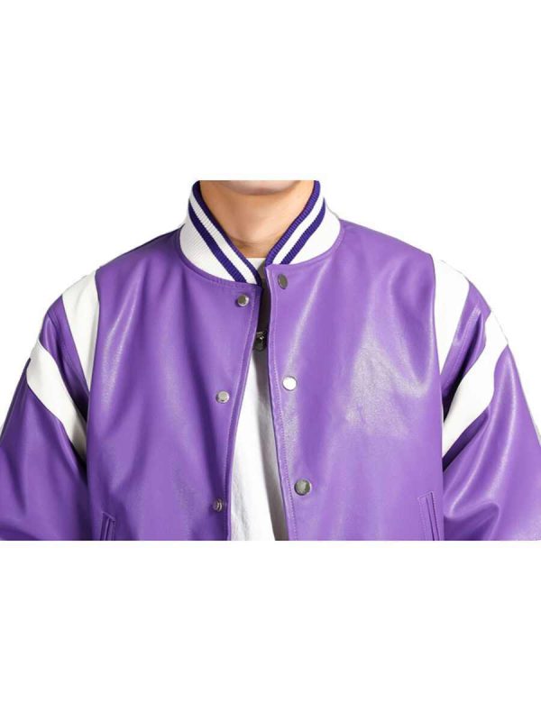 Fashion Colorblock American Biker's Leather Jacket - Image 5