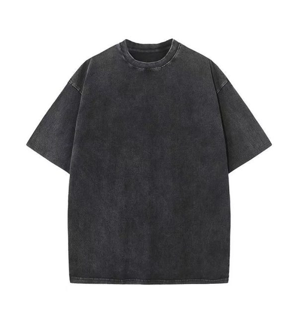 Washed Old Short-sleeved T-shirt For Men And Women - Image 6