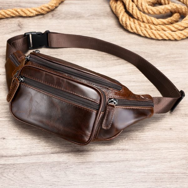 Men's Sheepskin Mobile Phone Waist Bag Sports Leisure - Image 6