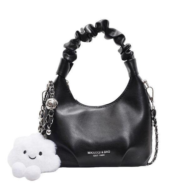 Handbag Women's Pleated Commuter Shoulder Messenger Bag - Image 9