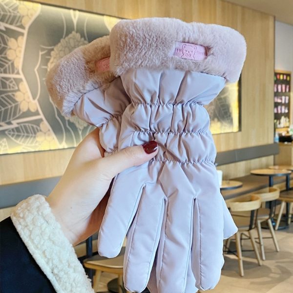 Winter Women's Warm Korean-style Touch Screen Riding Gloves - Image 6
