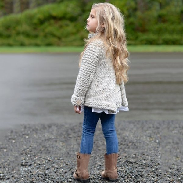 Girls cardigan sweater coat - Image 3