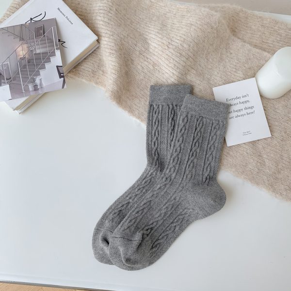 Women's Socks Japanese Style Knitting Twist - Image 10