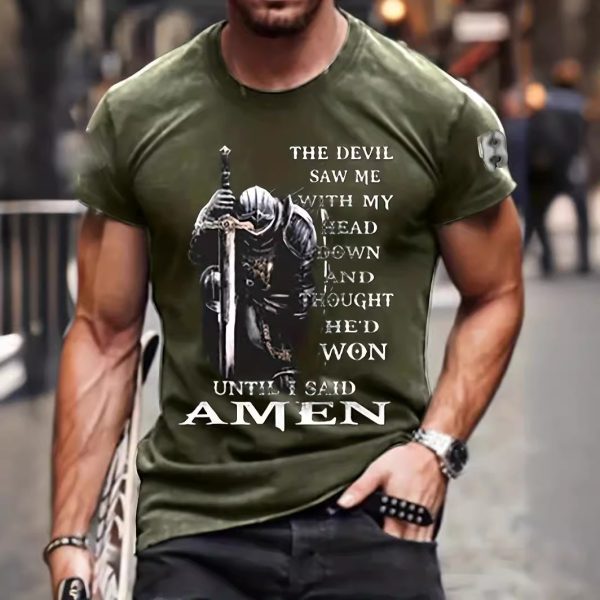 3D Printed T-shirt Men's Summer Casual Breathable Short Sleeve Top - Image 5