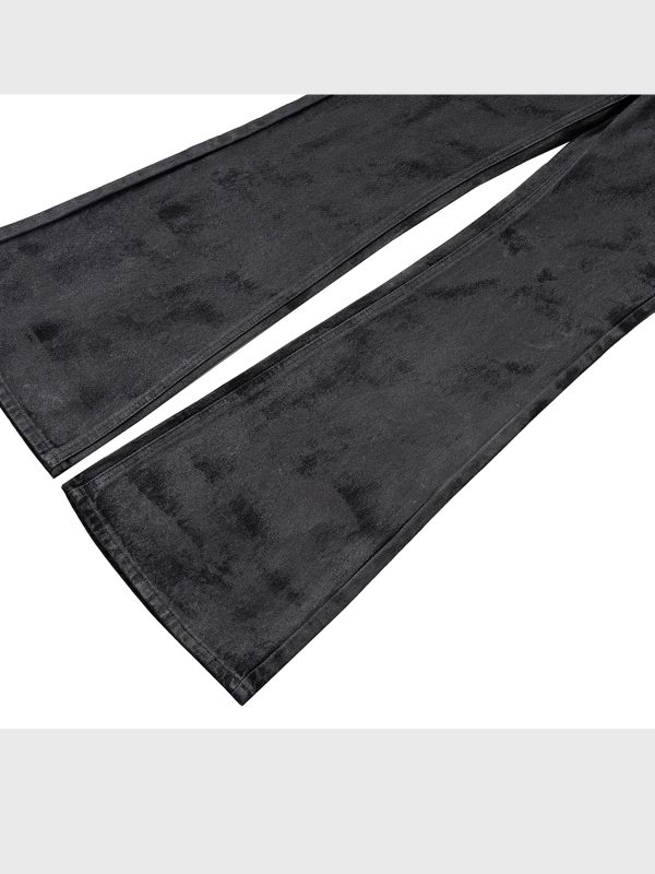 Men's Wide Leg Black Trousers Skinny Jeans - Image 4