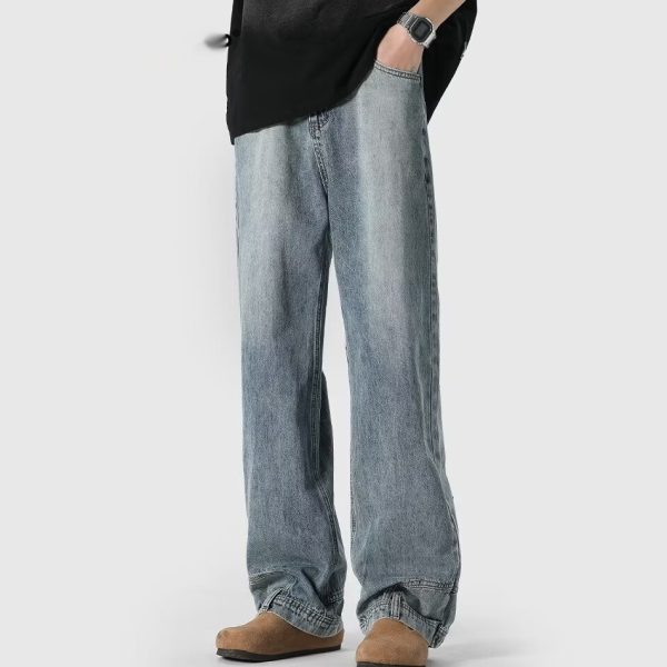 Retro High Street Jeans Couple Niche Trousers