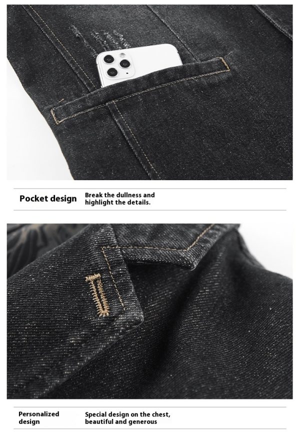 Spring And Autumn Denim Jacket Business Leisure - Image 7