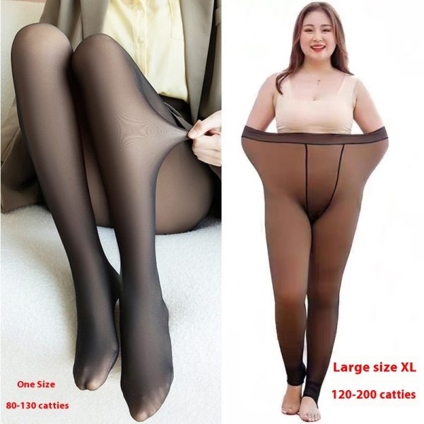 Black See-through Leggings Fall And Winter Outer Wear Pantyhose - Image 3