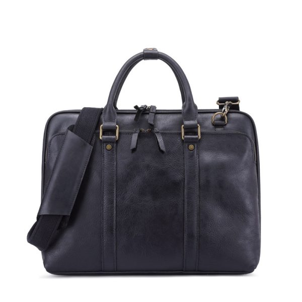 Men's Handbag Leather Briefcase Shoulder Crossbody - Image 4