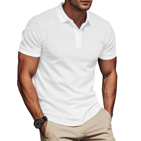 Lapel Color Matching Short Sleeve Plus Size Men - Image 7