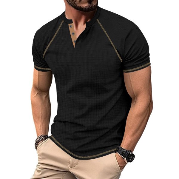 Heavy Contrast Color Raglan Slim T-shirt - Image 3