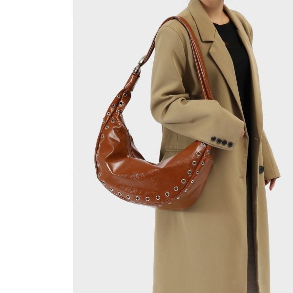 Retro Large Capacity Crossbody One Shoulder Underarm Dumpling Bag - Image 3