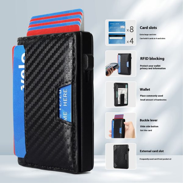 Wallet Creative Carbon Fiber Pattern Simple Men's Card Holder - Image 3